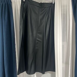 Faux leather skirt